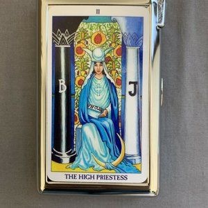 Sharp High Priestess Cigarette Case With Built In Butane Lighter